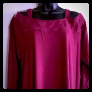 Jessica Simpson Rumba Red Off Shoulder Blouse